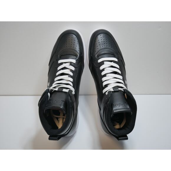 NEW POLO RALPH LAUREN COURT LEATHER HIGH TOP BLACK SNEAKER SHOES MENS SIZE - 10 - Picture 3 of 16